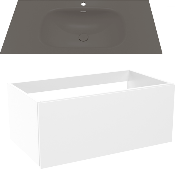 Изображение товара Тумба с умывальником ЗОВ Кито 70 / K70LW0MWM-M115B70 (белый матовый)