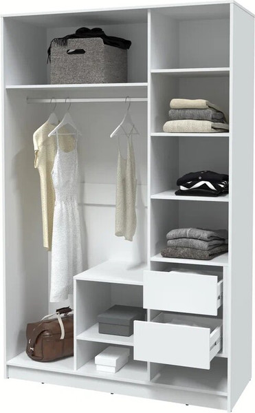 Изображение товара Шкаф Интерлиния Концепт КТ-Ш3 (дуб белый/белый платинум)