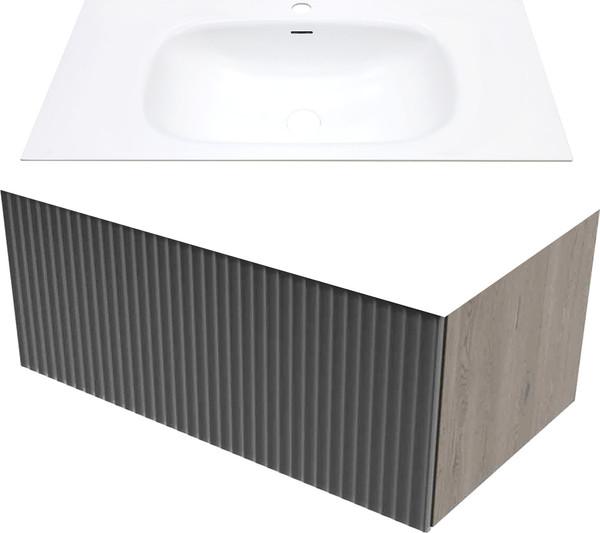 Изображение товара Тумба с умывальником ЗОВ Кито 100 / K100TS0MFLPM-M115W100 (флавио лиони)