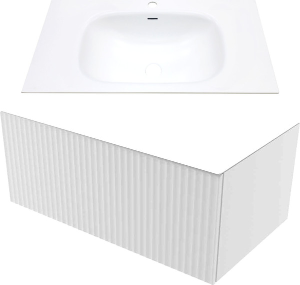 Изображение товара Тумба с умывальником ЗОВ Кито 100 / K100LW0MFWPM-M115W100 (флавио белый)