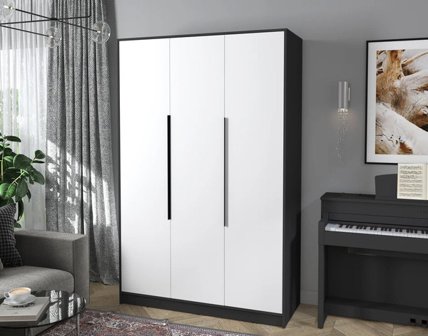 Изображение товара Шкаф Интерлиния Концепт КТ-Ш3 (белый платинум/антрацит)