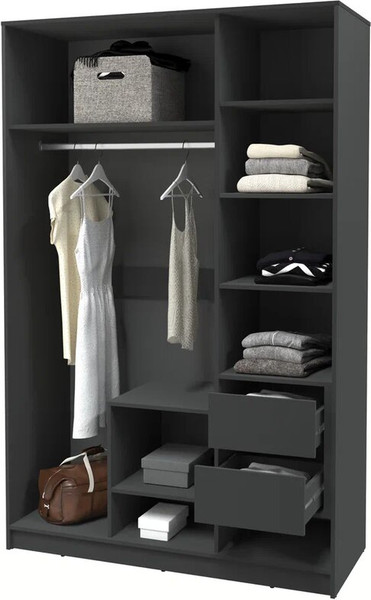 Изображение товара Шкаф Интерлиния Концепт КТ-Ш3 (белый платинум/антрацит)