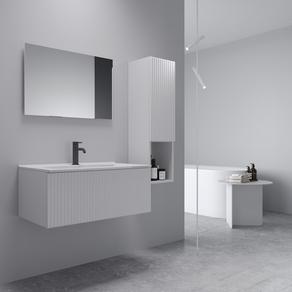 Изображение товара Тумба с умывальником ЗОВ Кито 100 / K100LW0MFWPM-M115B100 (флавио белый)