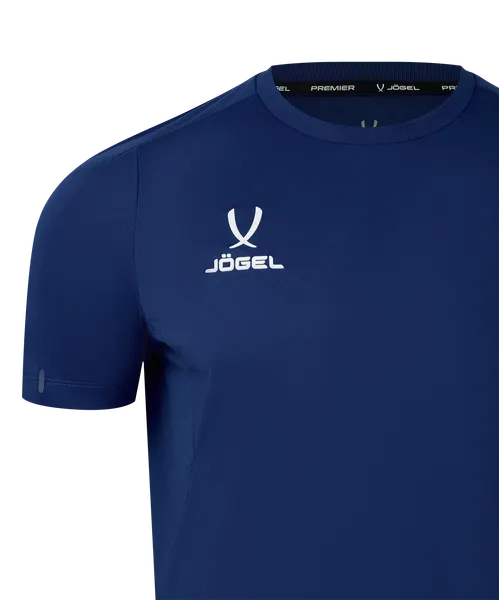 Изображение товара Футболка игровая футбольная Jogel Premier PerFormDRY Training Poly Tee (M, темно-синий)