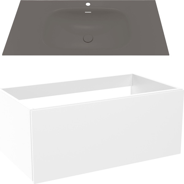 Изображение товара Тумба с умывальником ЗОВ Кито 100 / K100LW0MWM-M115B100 (белый матовый)