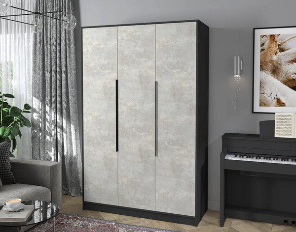 Изображение товара Шкаф Интерлиния Концепт КТ-Ш3 (бетон лайт/антрацит)