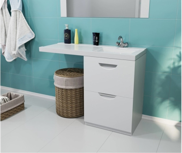 Изображение товара Тумба с умывальником Mixline Атлантик 56 543447 + Билл 120 (правый)