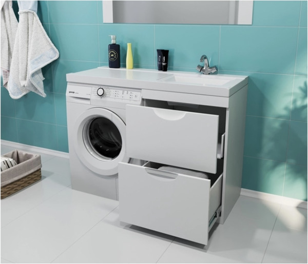 Изображение товара Тумба с умывальником Mixline Атлантик 56 543447 + Билл 120 (правый)