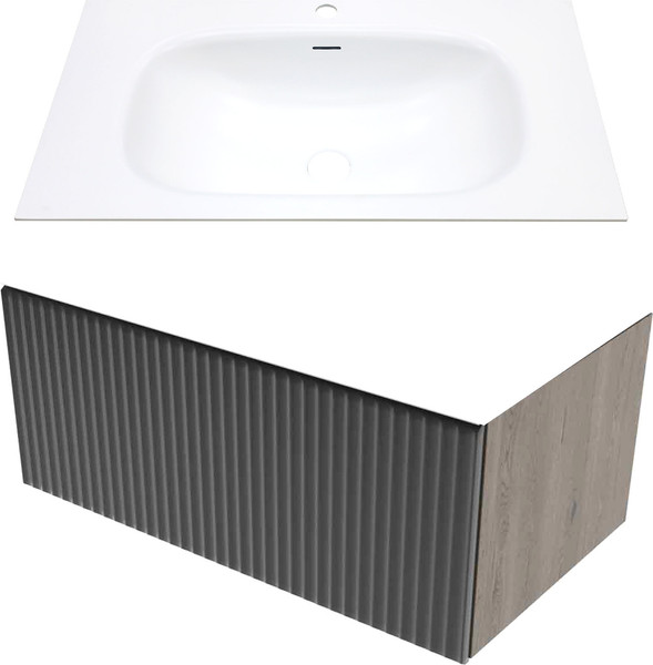 Изображение товара Тумба с умывальником ЗОВ Кито 80 / K80TS0MFLPM-M115W80 (флавио лиони)