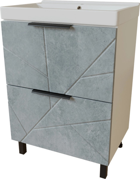 Изображение товара Тумба с умывальником Mixline Гранд 60 553026 + Luxe Fest 60 / FST60SLWB01