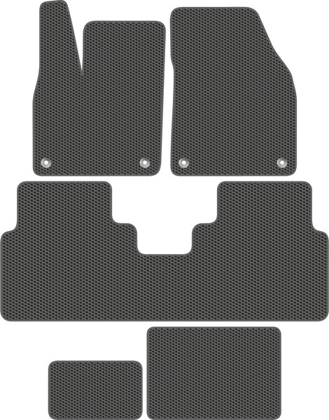 Изображение товара Комплект ковриков для авто Alicosta 2391_1_сер для Volkswagen ID.6 I SUV 7 мест 2021-н.в. (EVA соты, серый)