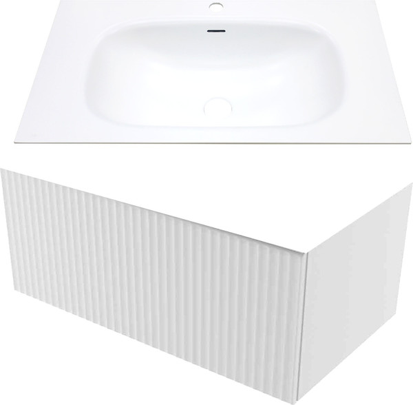 Изображение товара Тумба с умывальником ЗОВ Кито 80 / K80LW0MFWPM-M115W80 (флавио белый)