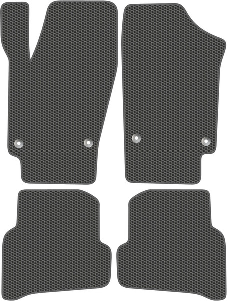 Изображение товара Комплект ковриков для авто Alicosta 1411_1_сер для Volkswagen Polo V хэтчбек 5дв (EVA соты, серый)