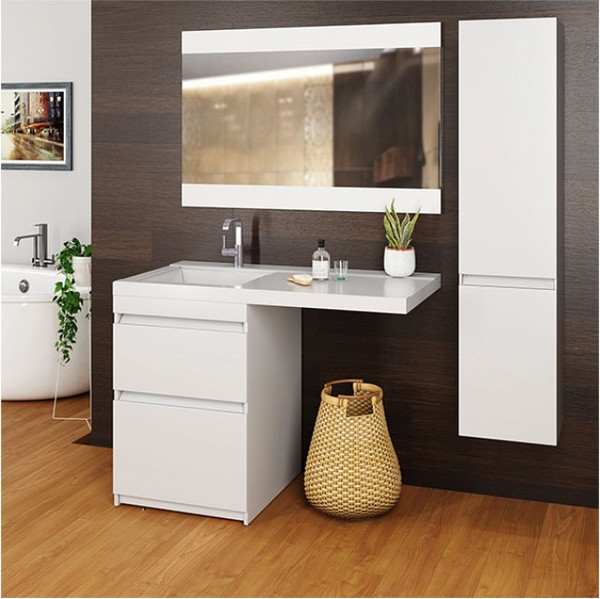 Изображение товара Тумба с умывальником Mixline Созвездие 56 542898 + Билл 120 (левый)