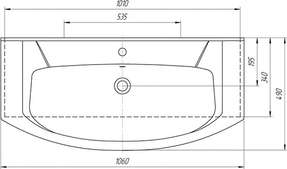 Изображение товара Тумба с умывальником Mixline Этьен 105 542411 + Элеганс 105