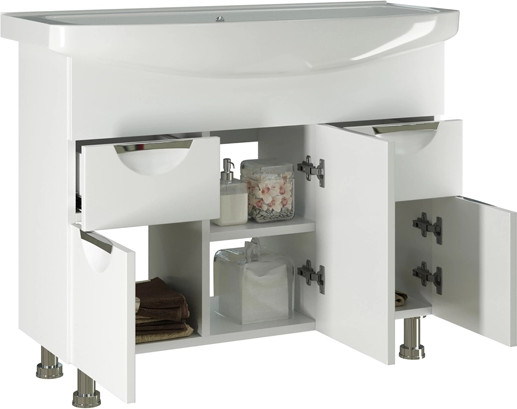 Изображение товара Тумба с умывальником Mixline Этьен 105 542411 + Элеганс 105
