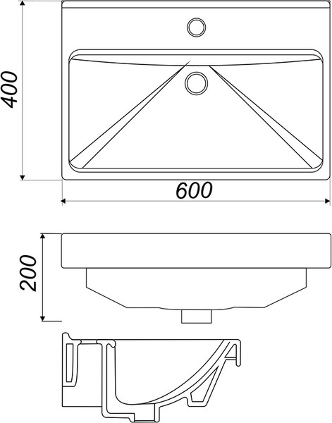 Изображение товара Тумба с умывальником Mixline Лайн-60 555462 + Luxe Fest 60 / FST60SLWB01