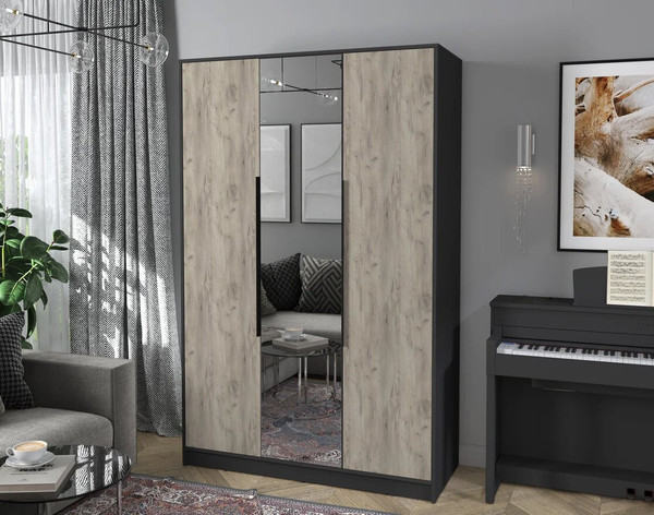 Изображение товара Шкаф Интерлиния Концепт КТ-Ш3з (дуб серый/антрацит)