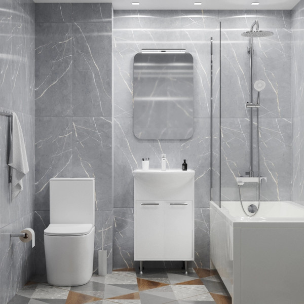 Изображение товара Тумба с умывальником Mixline АлАн-55 554982 + Уют 55 (белый)