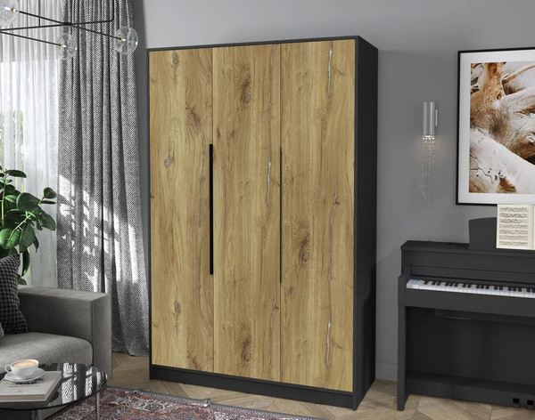 Изображение товара Шкаф Интерлиния Концепт КТ-Ш3 (дуб нокс/антрацит)