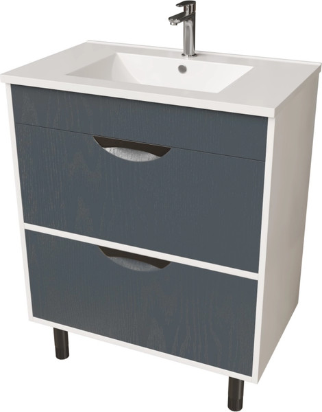 Изображение товара Тумба с умывальником Mixline Байкал 75 550385 + Luxe Quadro 75 / QDR75SLWB01