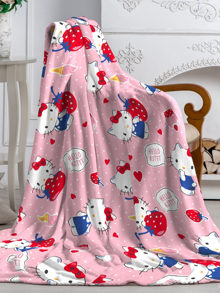 Изображение товара Плед Павлинка Hello Kitty Клубнички 150x100
