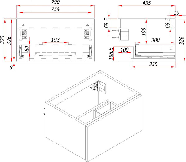 Изображение товара Тумба с умывальником ЗОВ Кито 80 / K80LW0MWM-M115W80 (белый матовый)