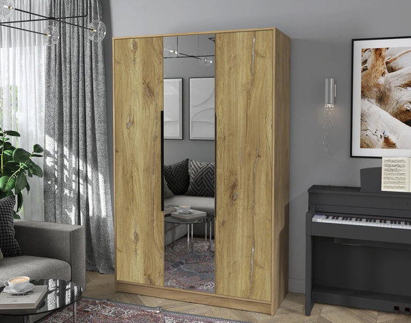 Изображение товара Шкаф Интерлиния Концепт КТ-Ш3з (дуб нокс/дуб золотой)