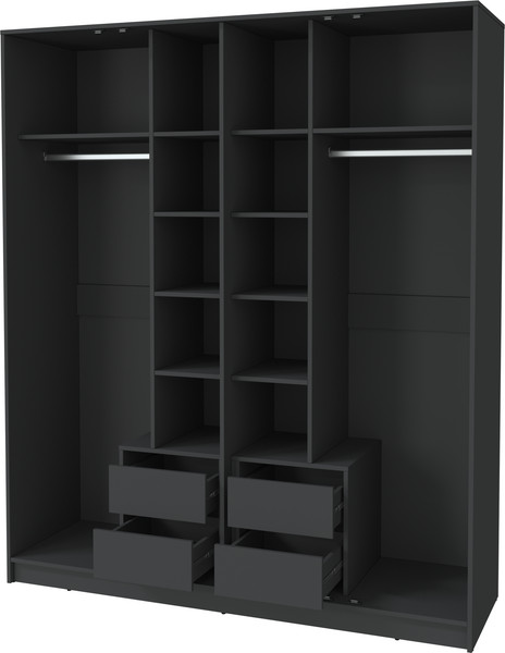 Изображение товара Шкаф Интерлиния Концепт КТ-Ш4 (черный/антрацит)