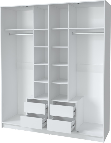 Изображение товара Шкаф Интерлиния Концепт КТ-Ш4 (серебро/белый платинум)