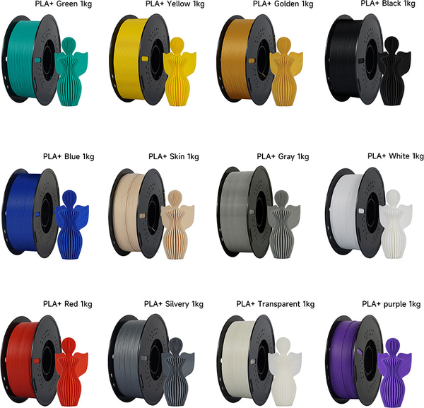 Изображение товара Пластик для 3D-печати Kingroon PLA+ 1.75мм / HC104 (1кг, черный)