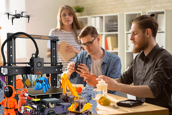 Изображение товара Пластик для 3D-печати Kingroon PLA+ 1.75мм / HC104 (1кг, черный)