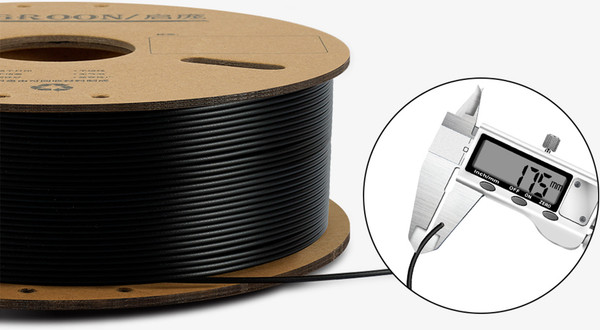 Изображение товара Пластик для 3D-печати Kingroon PLA+ 1.75мм / HC104 (1кг, черный)