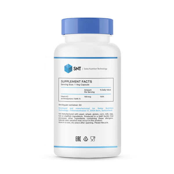 Изображение товара Витамин SNT K2 (60 капсул)