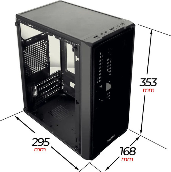 Изображение товара Корпус для компьютера Ginzzu B175 (черный)