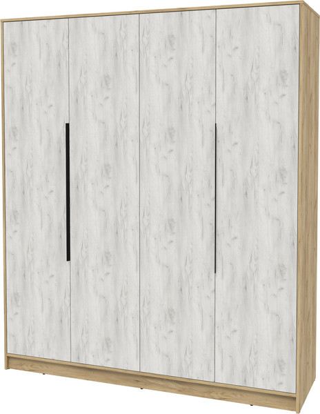 Изображение товара Шкаф Интерлиния Концепт КТ-Ш4 (дуб белый/дуб золотой)