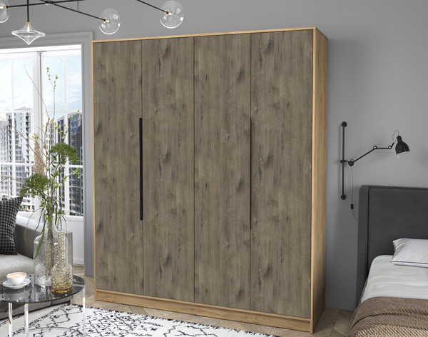 Изображение товара Шкаф Интерлиния Концепт КТ-Ш4 (дуб веллингтон/дуб золотой)