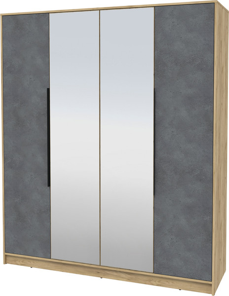 Изображение товара Шкаф Интерлиния Концепт КТ-Ш4з (бетон портленд/дуб золотой)
