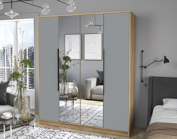 Изображение товара Шкаф Интерлиния Концепт КТ-Ш4з (серебро/дуб золотой)