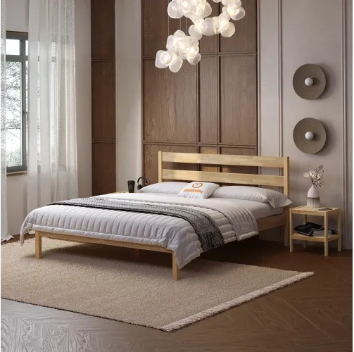 Изображение товара Двуспальная кровать Домаклево Мечта 7 160x200 (береза/натуральный)