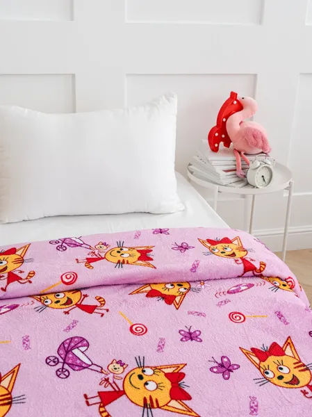 Изображение товара Плед Павлинка Три Кота Карамелька розовый 150x100