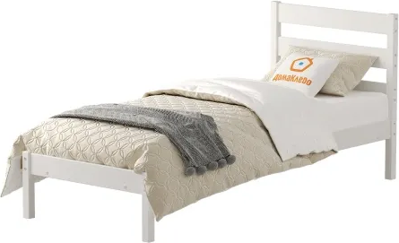 Изображение товара Односпальная кровать Домаклево Мечта 7 80x200 (береза/белый)