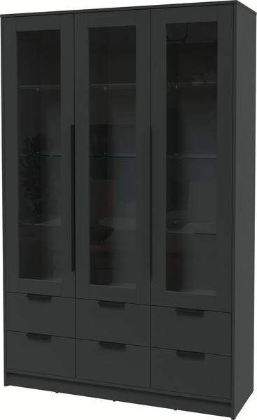 Изображение товара Шкаф с витриной Интерлиния Концепт КТ-ШВ3 (антрацит/антрацит)