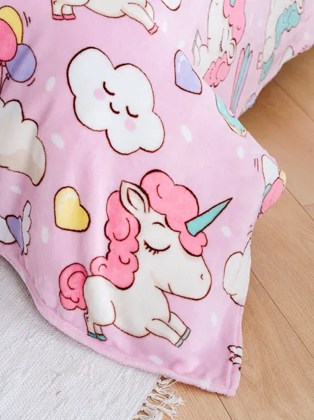 Изображение товара Плед Павлинка Единороги 150x100 (розовый)