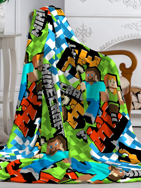 Изображение товара Плед Павлинка Майнкрафт 150x100