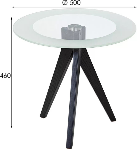 Изображение товара Журнальный столик Мебелик Рилле 441 (черный/стекло прозрачное)