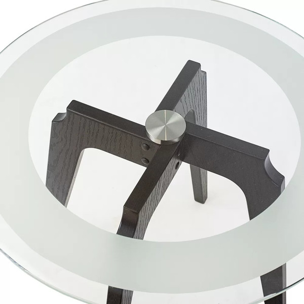 Изображение товара Журнальный столик Мебелик Рилле 447 (черный/стекло прозрачное)