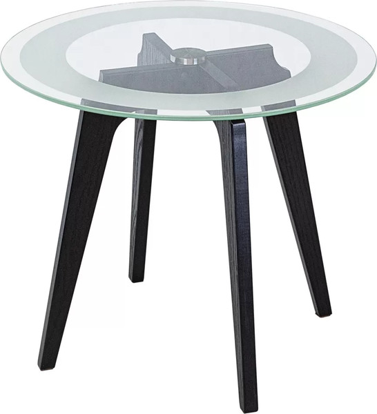 Изображение товара Журнальный столик Мебелик Рилле 447 (черный/стекло прозрачное)