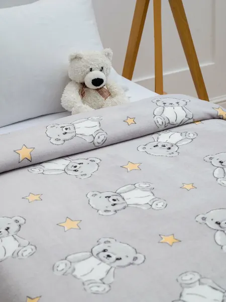 Изображение товара Плед Павлинка Медвежата серые 150x100