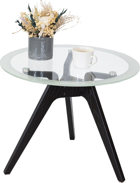 Изображение товара Журнальный столик Мебелик Рилле 449 (черный/стекло прозрачное)